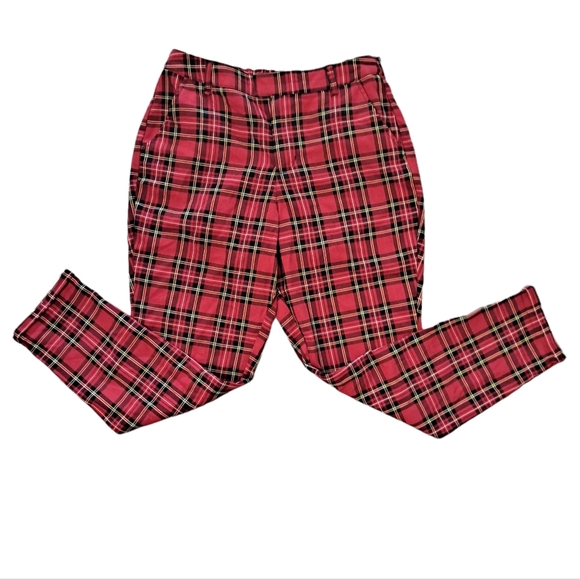 Hot Topic red plaid high rise pants - Picture 7 of 15